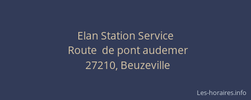 Elan Station Service
