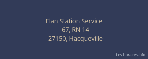 Elan Station Service