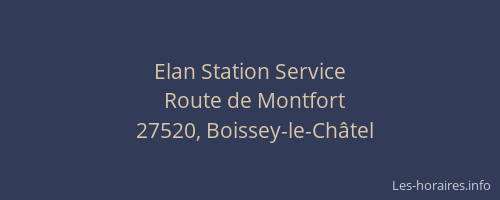 Elan Station Service