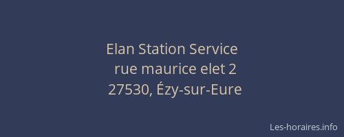 Elan Station Service