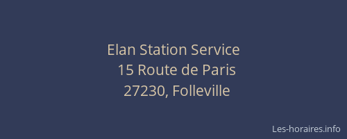 Elan Station Service