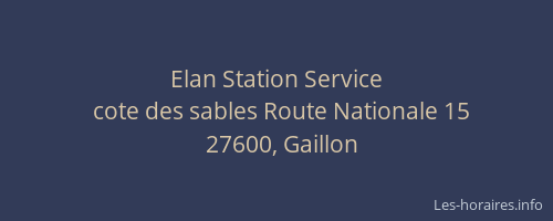 Elan Station Service
