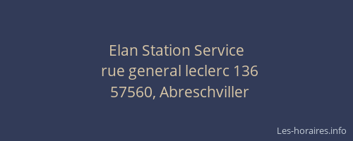 Elan Station Service