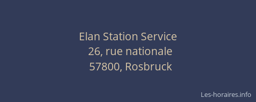 Elan Station Service