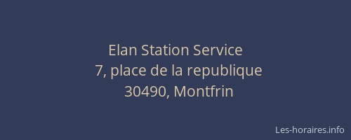 Elan Station Service