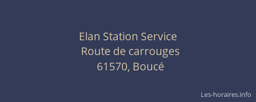 Elan Station Service