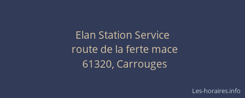 Elan Station Service