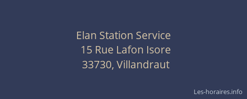 Elan Station Service
