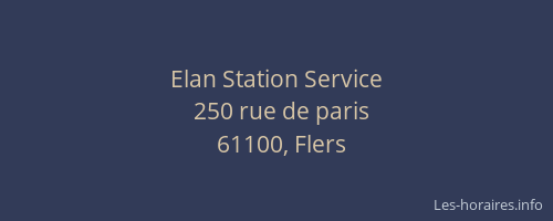 Elan Station Service