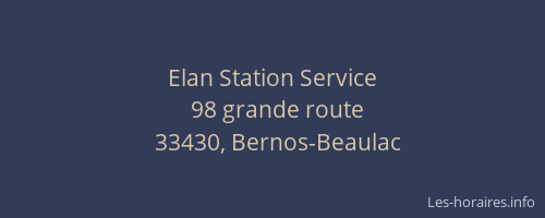 Elan Station Service