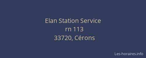 Elan Station Service