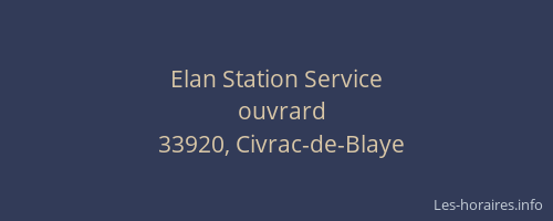 Elan Station Service