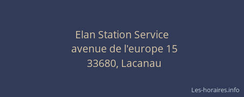 Elan Station Service