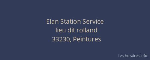 Elan Station Service