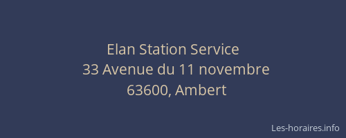 Elan Station Service