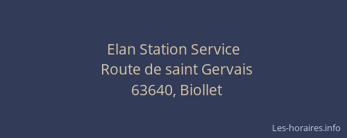 Elan Station Service