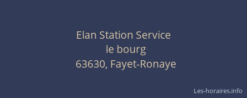 Elan Station Service