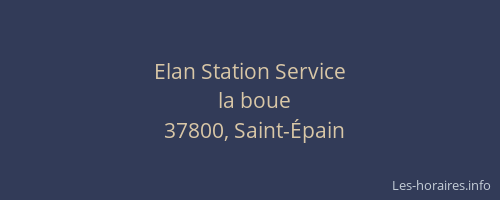 Elan Station Service