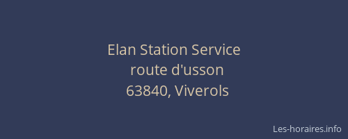 Elan Station Service