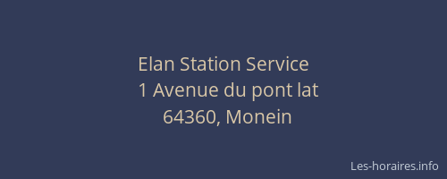Elan Station Service