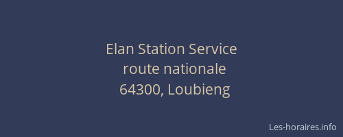 Elan Station Service