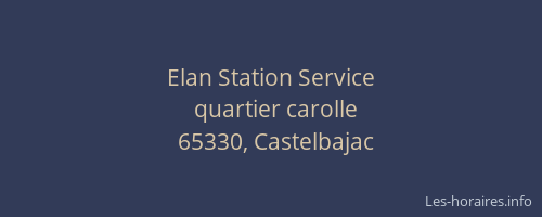 Elan Station Service