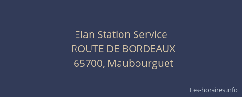 Elan Station Service