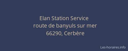 Elan Station Service