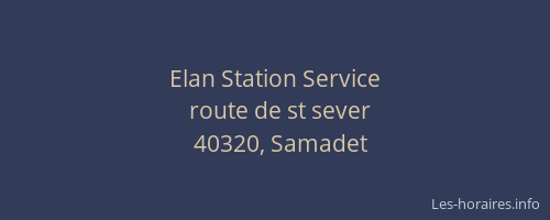 Elan Station Service