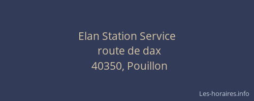 Elan Station Service