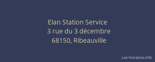Elan Station Service