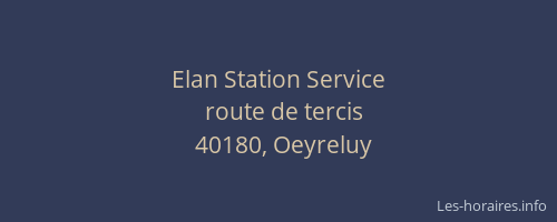 Elan Station Service