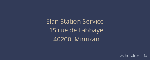 Elan Station Service