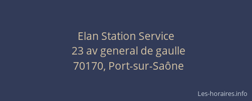 Elan Station Service