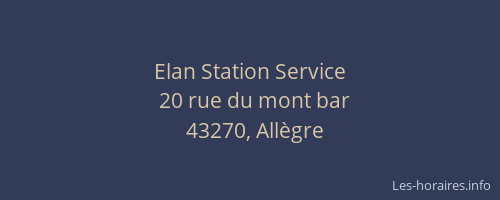 Elan Station Service