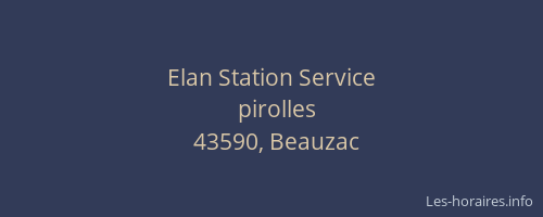 Elan Station Service