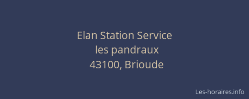 Elan Station Service