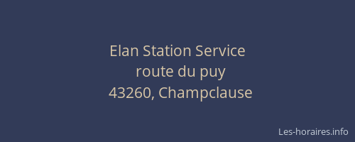 Elan Station Service