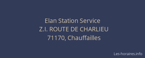Elan Station Service