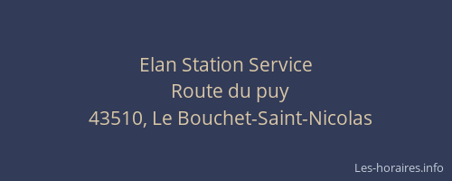 Elan Station Service
