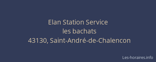 Elan Station Service