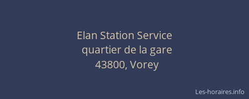 Elan Station Service