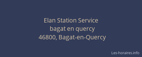 Elan Station Service
