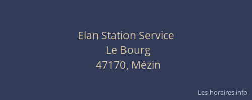 Elan Station Service