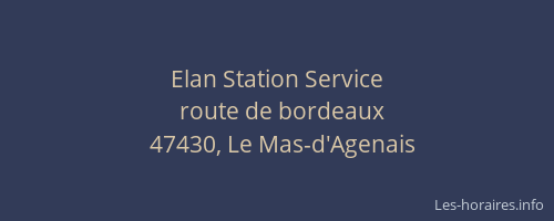 Elan Station Service