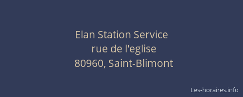 Elan Station Service