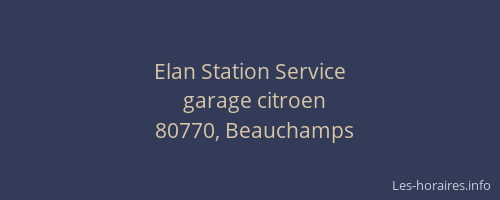 Elan Station Service