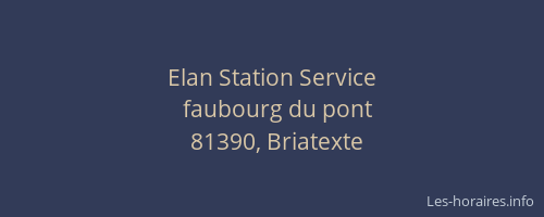 Elan Station Service