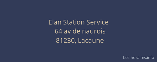 Elan Station Service