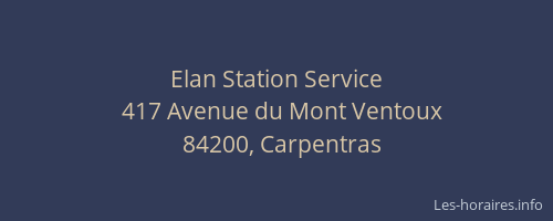 Elan Station Service